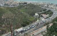 Un accidente en el túnel de Cerrado Calderón de Málaga deja más de 17 kilómetros de atasco y un herido