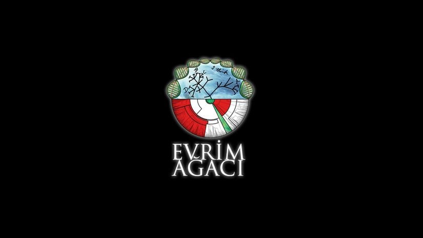 Evrim Ağacı'nın ilk logosu/amblemi. Barış Can tarafından tasarlanmıştır.