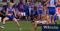Magpies youngster 'in a lot of pain'
