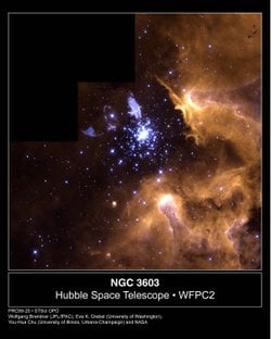 NGC 3603: Baştan Sona