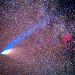 Comet Hale-Bopp and the North America Nebula