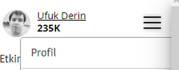 Soru&Cevap platformunun sağ üst kısmında bulunan isminize tıklayıp profilinize gidin.