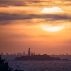  A Partial Solar Eclipse over Buenos Aires 