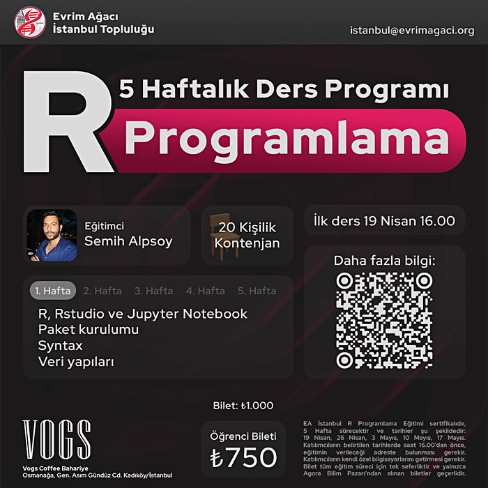 Evrim Ağacı İSTANBUL: R Programlama Eğitimi