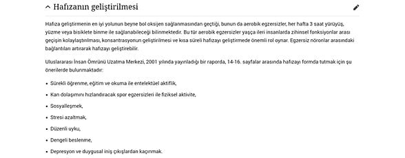 Hafızanın gelişiminde önemli hususlar.