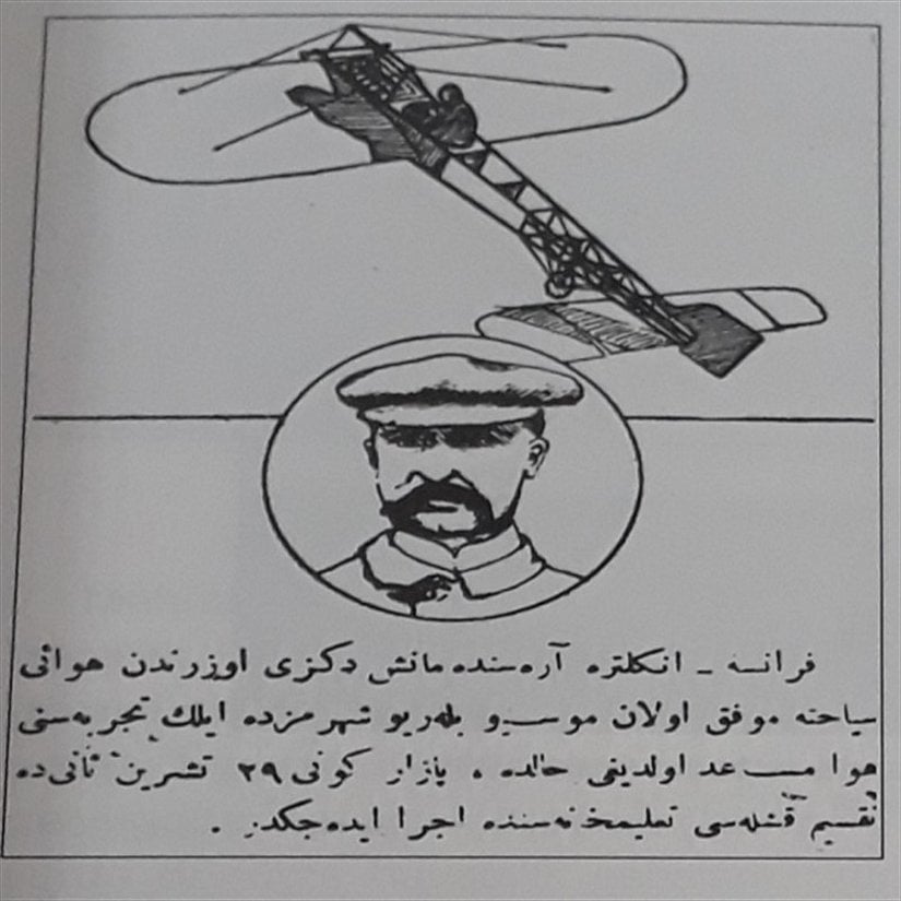 Tasvir-i Efkâr, “Bleriot’un uçuş ilanı”, 10 Kasım 1909