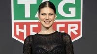 Alexandra Daddario Drops Jaws in Black Sheer Cheeky Bodysuit Look for F1 Party