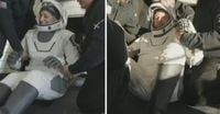 'Welcome home': Stranded astronauts taste first fresh air in nine months