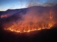 Firefighters battle multiple wildfires in Polk County, N.C. - WCCB Charlotte's CW