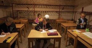 Ukrainian Children Begin School Year Underground Amid War