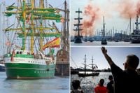 Hundreds of historic tall ships arrive in Amsterdam for maritime festival