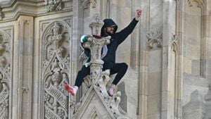 Man Scales Elizabeth Tower For Protest