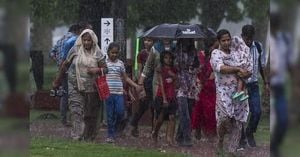 Storms And Showers Sweep Across Delhi Nepal And UK