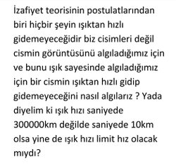 Işık hızı neden limit hızdır?