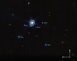 Hubble, Uranüs'ün Uydularında Beklenmedik Karanlık Yüzler Buldu!
