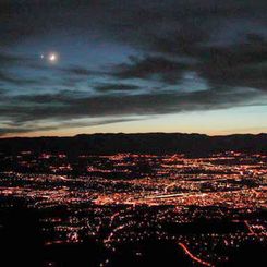 The Moon & Venus Over Geneva