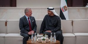 King Abdullah And UAE President Discuss Gaza Conflict