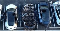 Teslas in Las Vegas set on fire and shot with guns in 
