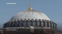 Historic domes of Hagia Sophia being renovated to protect landmark from earthquakes
