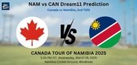 NAM vs CAN Dream11 Prediction: Today’s Match 2nd T20I – Fantasy Cricket Tips, Captain Choices, Playing XI & Injury Updates – Canada tour of Namibia 2025