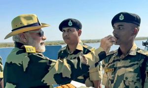 Modi Celebrates Diwali With Soldiers At Sir Creek