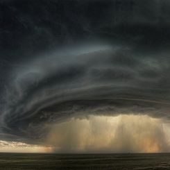 A Supercell Thunderstorm Cloud Over Montana