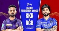 KKR vs RCB Match Prediction: Who will win today's 1st Match of Indian Premier League between Kolkata Knight Riders and Royal Challengers Bengaluru?