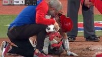 Phillies Catcher J.T. Realmuto Leaves Game After Taking Brutal Foul Ball Below the Belt