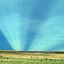 Anticrepuscular Rays Over Colorado