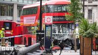 London bus crash latest: Bus mounts pavement near Victoria station, injuring 17 people