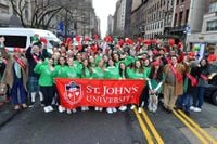 St. John’s Red in a Sea of St. Patrick’s Day Green in NYC