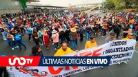 CNTE marcha en CDMX y protesta en inmediaciones del AICM; tercer día de movilizaciones - UnoTV