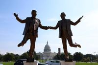 Mysterious Trump-Epstein statue hauled out of DC after only one day despite permit