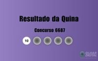 Quina 6687: veja resultado de hoje, sábado (22)