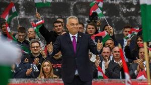 Rival Marches In Budapest Signal Fierce Election Battle