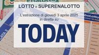 Estrazioni Lotto e SuperEnalotto di oggi, giovedì 3 aprile 2025: i numeri vincenti e le quote