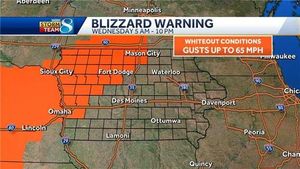 Iowa Faces Major Weather Shift With Blizzard Warnings