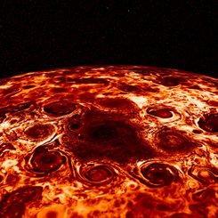  Cyclones at Jupiter's North Pole 