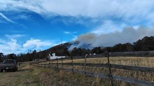 Mountain Fire Erupts Near Glendale Freeway