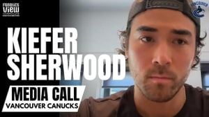 Kiefer Sherwood Makes NHL Debut With Hat Trick