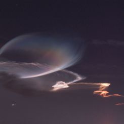 A Rocket Launch at Sunset