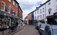 Town Decked Out In Flags For VE Day Anniversary