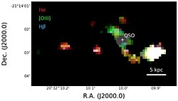 Webb Uzak Evrende Şaşırtıcı Bir Kuasar-Galaksi Birleşmesi Yakaladı.