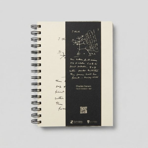 Darwin Yaşam Ağacı A5 Defter - 120gr 80 Yaprak Ivory (Fil Dişi)