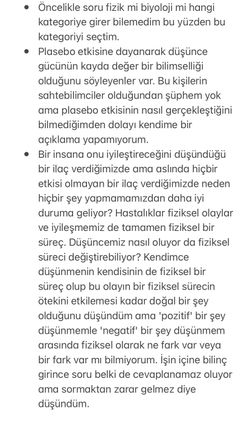 Plasebo etkisi arkasındaki fizik açıklanmış mıdır?