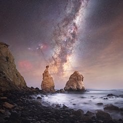 Milky Way Through Otago Spires