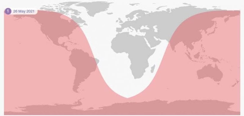 26 Mayıs 2021 Ay tutulmasının g&ouml;r&uuml;leceği yerler