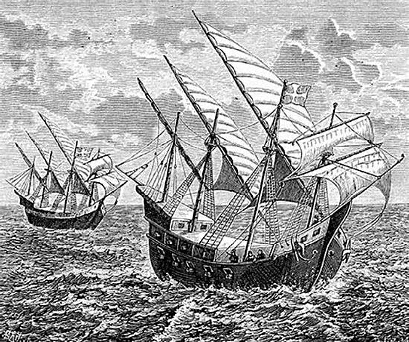 Ümit Burnu'nu geçtikleri "Karavela"lar