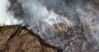 Dramatic footage shows smoke billowing from devastating moor fire