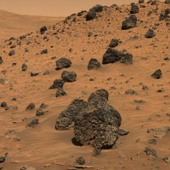 Volcanic Bumpy Boulder on Mars